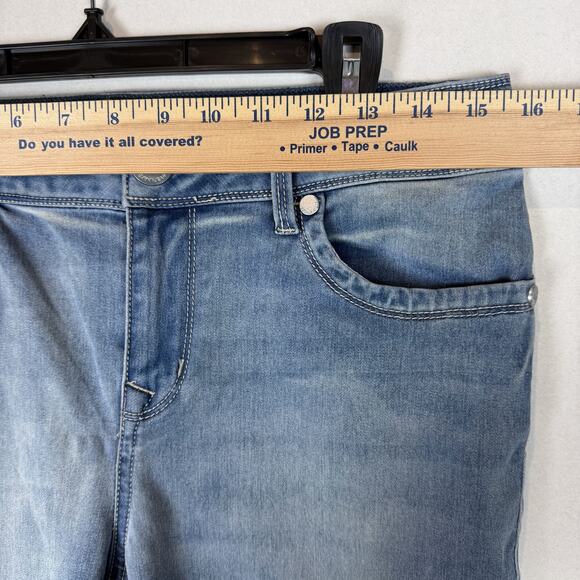 Seven7 Jeans Women's 8 Blue Denim Stretch Mid-Rise Skimmer Booty Shaper Zip Fly - Picture 11 of 15